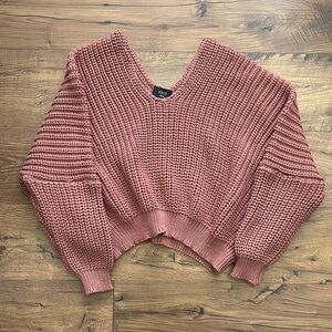 Vici Women's Dusty Rose V-Neck Sweater